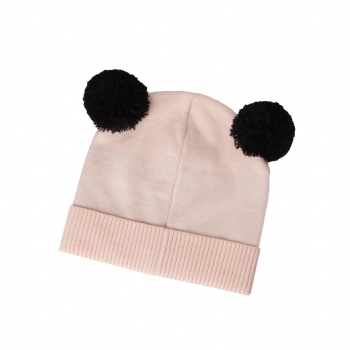 Kids Knitted Cuff Hat with POM at Top