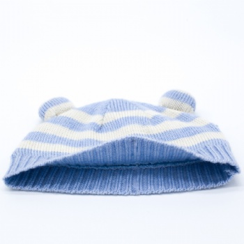 Unisex 6-24 Months Knitted Striped Beanie Hat