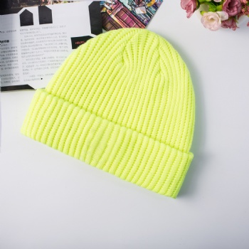 Unisex Concise Knitted Striped Beanie Hat