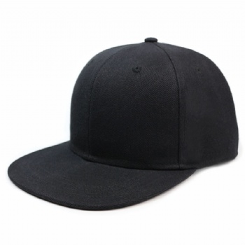 Unisex 6 Panels Flat Brim Baseball Cap