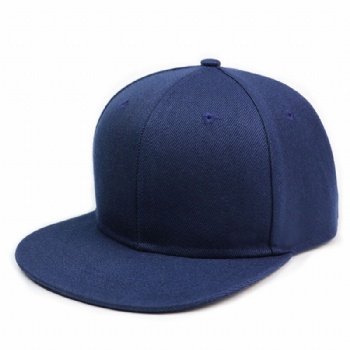 Unisex 6 Panels Flat Brim Baseball Cap