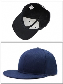 Unisex 6 Panels Flat Brim Baseball Cap