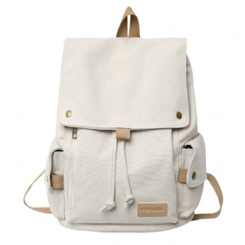 Canvas Double Shoulder Straps Backpack