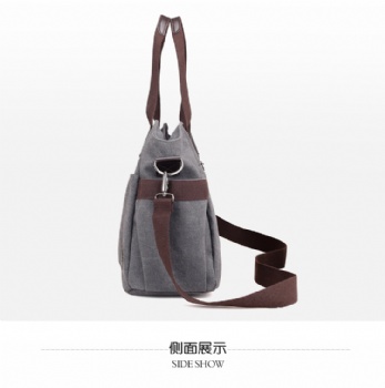 Women's Leisure Washed Canvas Handle Bag